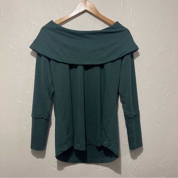 Soft Surroundings forest green cowl neck pullover sweatshirt (large petite) - Picture 1 of 5